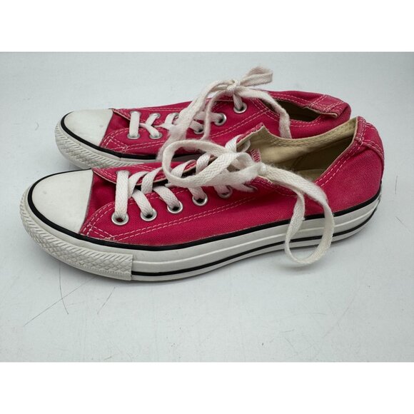 Converse All Star Low-Top Sneakers Unisex Pink Canvas Womens 7/Mens 5 Lace Up - Picture 7 of 13